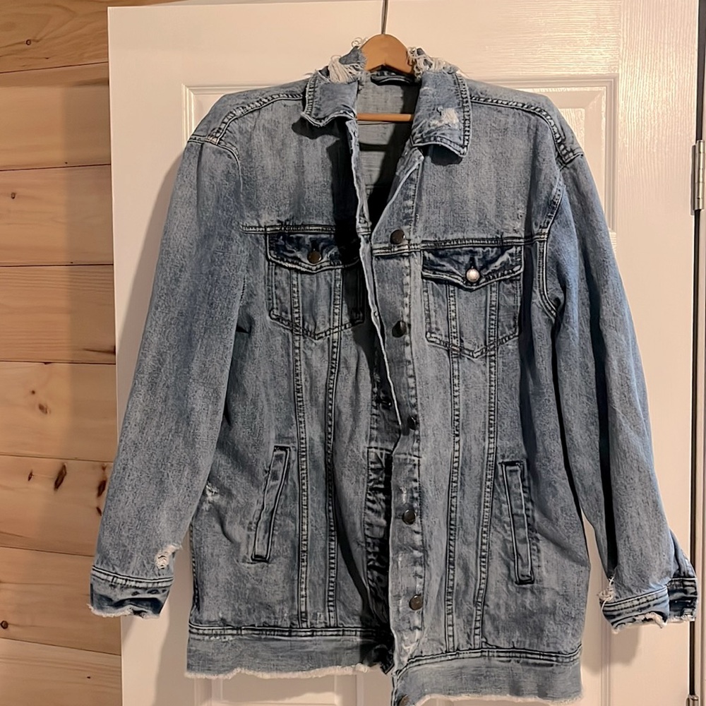 Free People oversized jean jacket